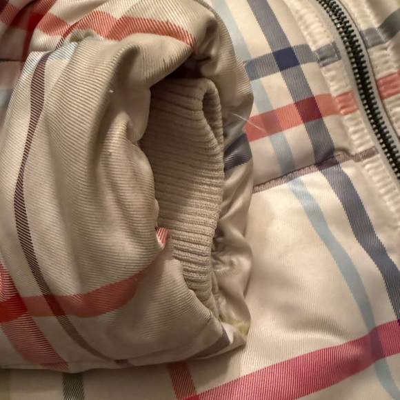 Coach Down Puffer Jacket 83128 Shearing collar plaid leather tattersall Large - Picture 8 of 13